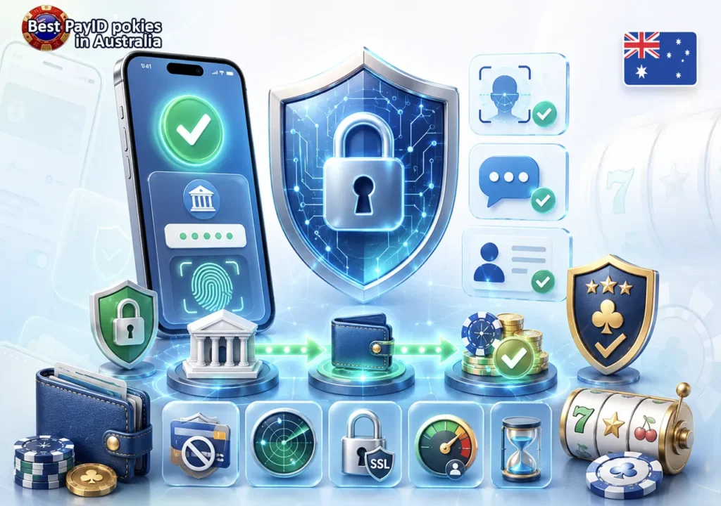 PayID safety with encryption, biometric verification, KYC, and SSL lock